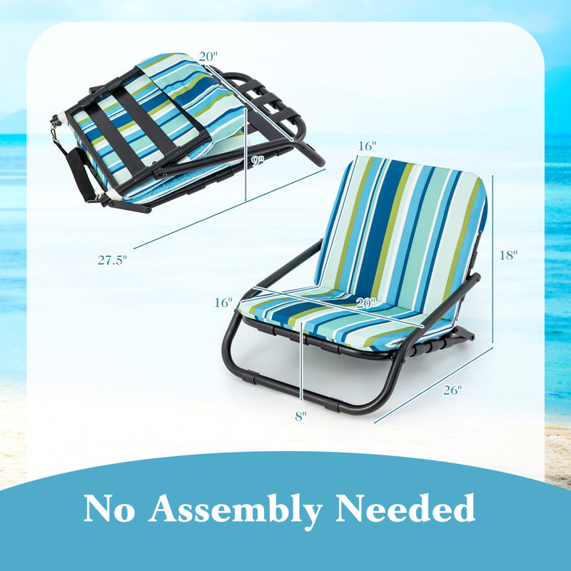 Chaise de plage pliante portative en aluminium