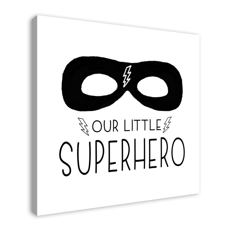 « notre little superhero », art encadré Mancini, H 36 po x l 36 po x P 1,25 po, Toile tendue