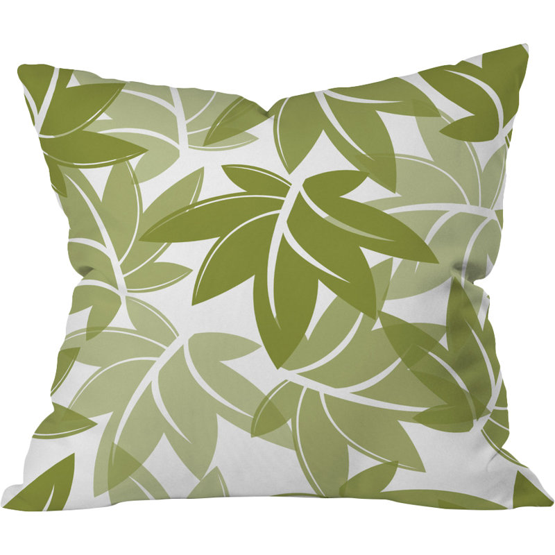 Coussin en polyester Leaves, 20 po x 20 po