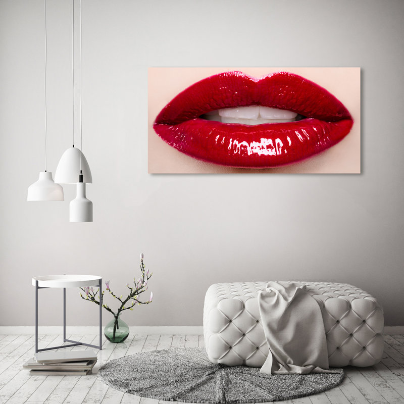 Red Lips - Wrapped Canvas Print