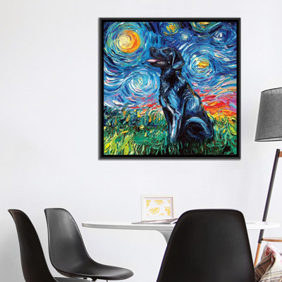 " Black Labrador Night I " by Aja Trier