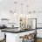 1-light Brushed Nickel Mini Pendant With Square Shaped White Glass Shade