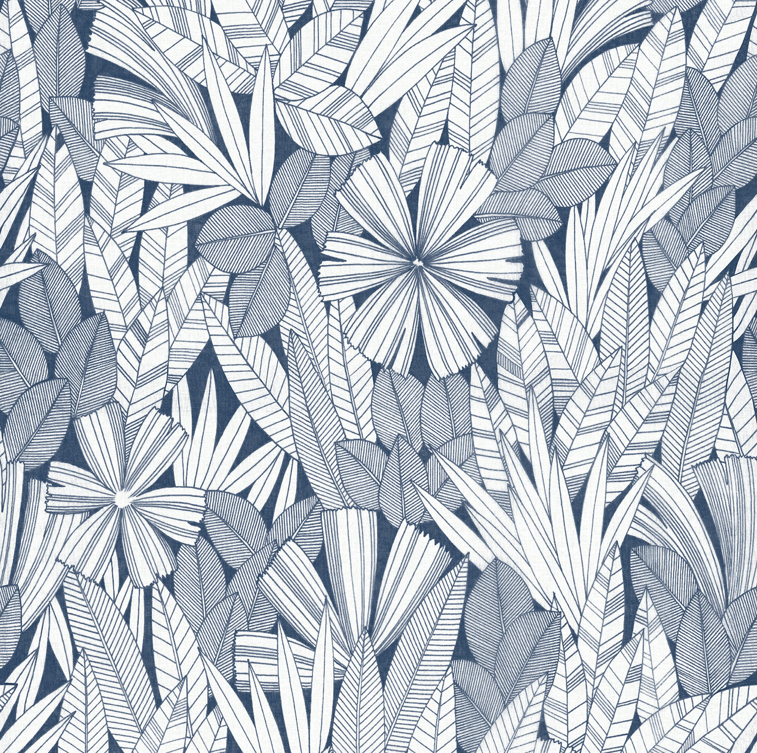 Avellana Botanical Wallpaper, Blue