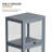 4-Tier Display Cabinet With Flip Up Door, Curio Cabinet Collection Display Case Showcase Bookshelf-1293881629-1293881628