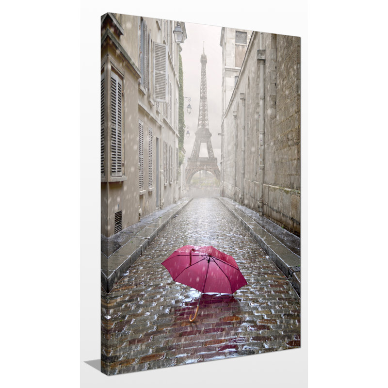 « parasol à paris », impression sur toile tendue, H 60 po x l 36 po x P 1,5 po