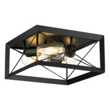 Plafonnier encastré 3 lumières Noustral 13 po Nox noir