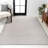 Aarhus High-Low Minimalist Scandi Striped Gray/Ivory Indoor/Outdoor Rug-1453758332