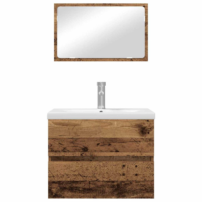 Bathroom Furniture Suite, Old Wood