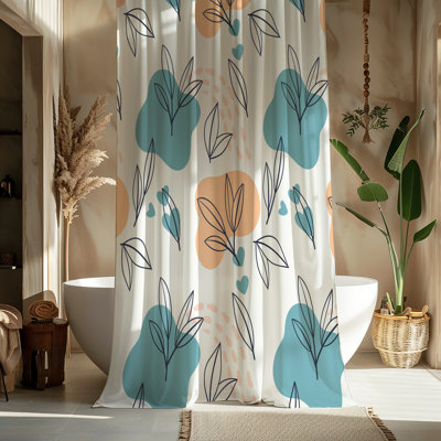 Modernist Floral Shower Curtain