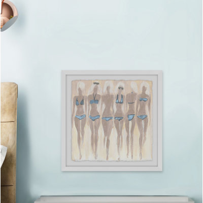 Alldredge «Tiny Blue Bikinis II», reproduction de peinture acrylique encadrée