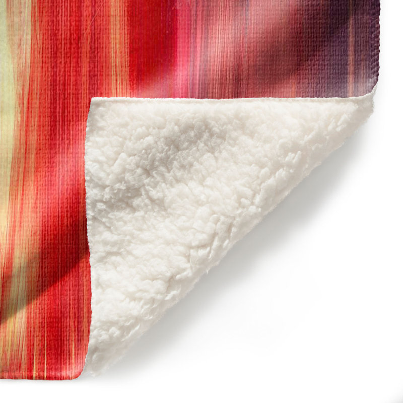 Couverture sherpae douce rouge irradiée, l 68 po x L 80 po
