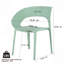 Summer - Chaise simple d'appoint en polypropylène - Conception une pièce pour l'intérieur et l'extérieur, convient aux salons, salles à manger, jardins, terrasses et autres (ensemble de 4)-1651729553