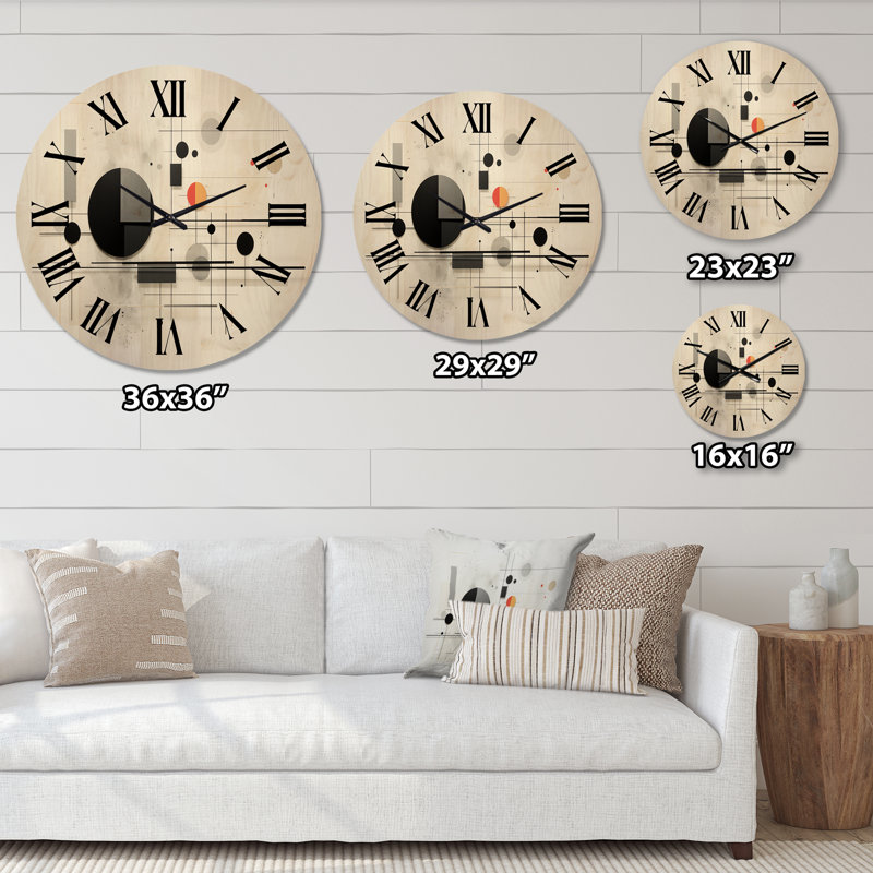 Horloge murale en bois massif Parin, Grand