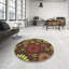 Tapis brun à motif floral Zoha-651113809