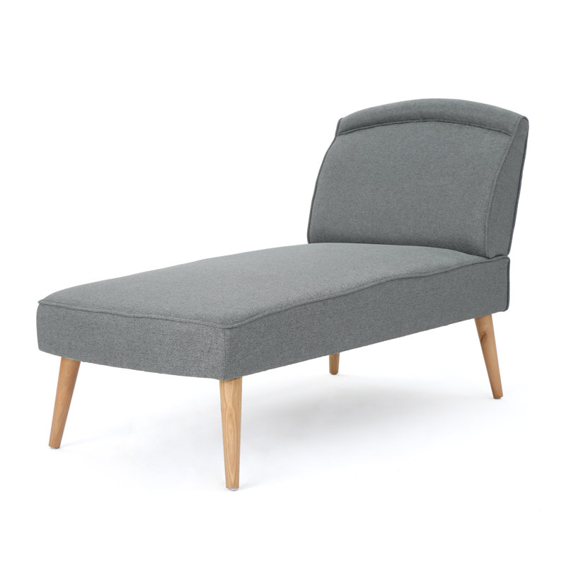 Linder Upholstered Chaise Lounge, Gray