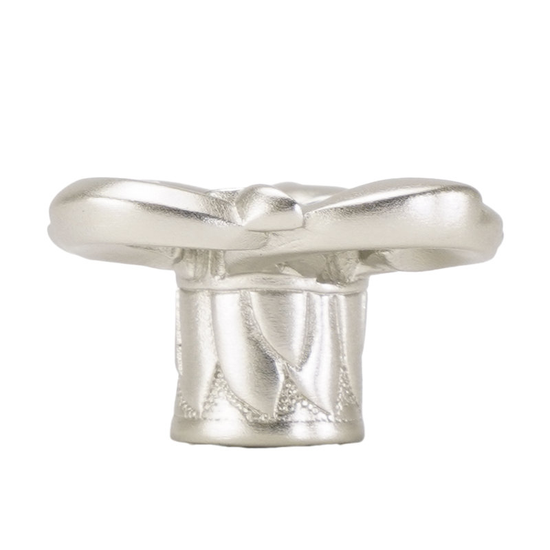 EDGAR BEREBI LOUIS XV  SQ KNOB IN SATIN NICKEL PLATE