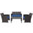 4 - Person Patio Conversation Set with Cushions-797615318
