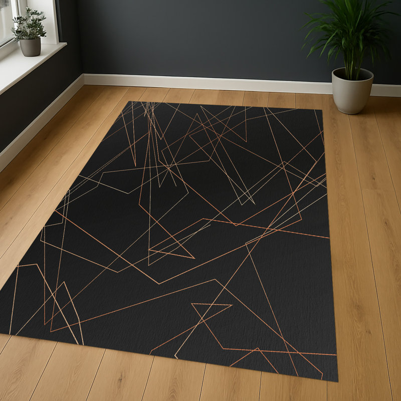 Geometric Area Rug, Runner 70 x 140 cm
