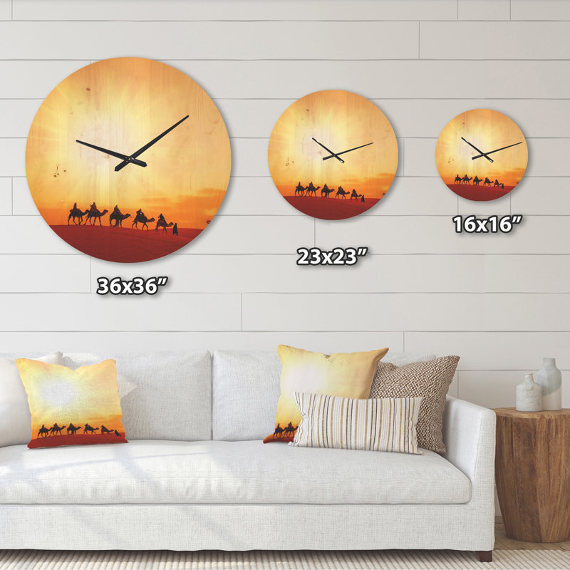Horloge murale Caravane au Sahara, Très grand
