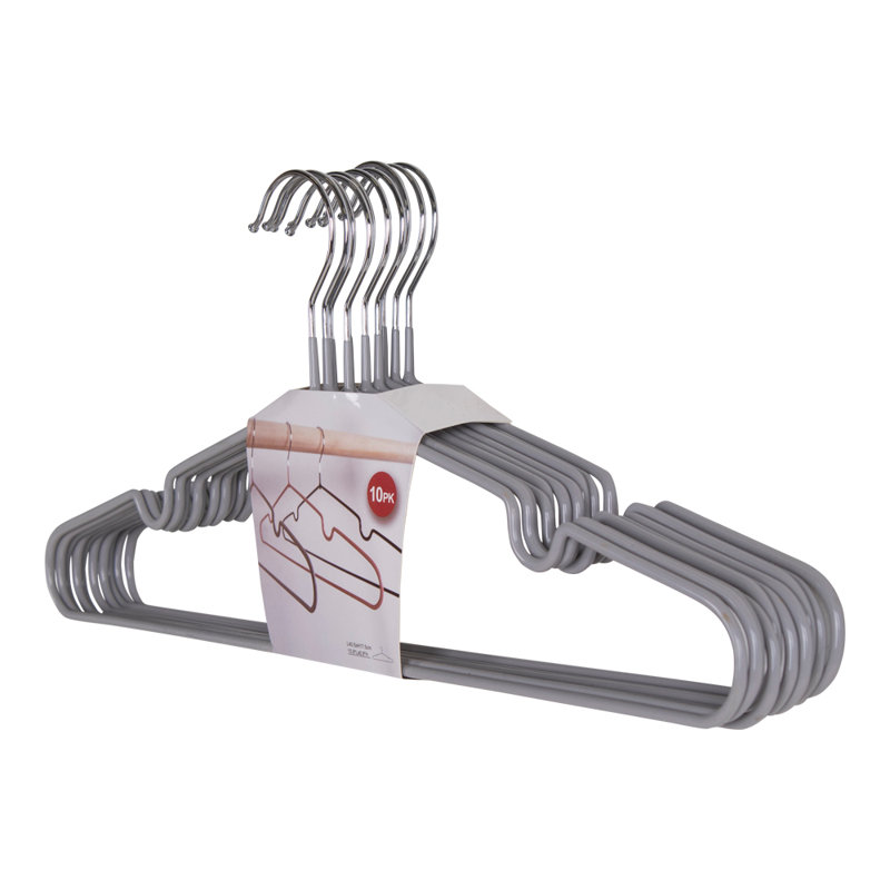 William Metal Standard Hanger for Dress/Shirt/Sweater, Grey