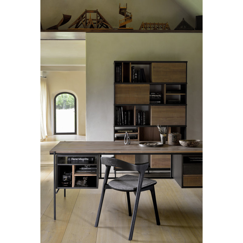Oscar Solid Wood Geometric Bookcase