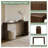 Finnegan 64"W Brown U-Shaped Console Table-868093405-895661659