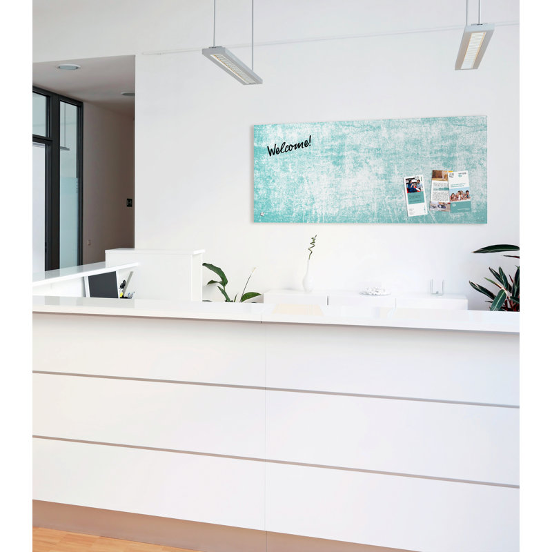 Artverum Wall Mounted Magnetic Unframed Glass Board, 55cm H x 130cm W x 130cm L
