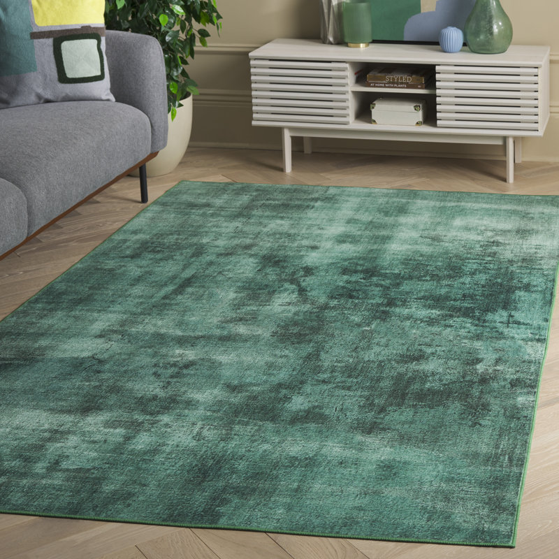Janosh Monica Performance Machine Washable Solid Color Rug, Rectangle 5' x 8'