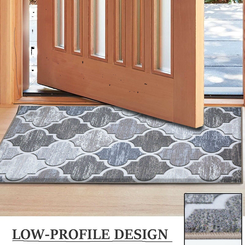 Adonna Non-Slip Indoor Doormat, 50cm W  x 80cm L, Beige