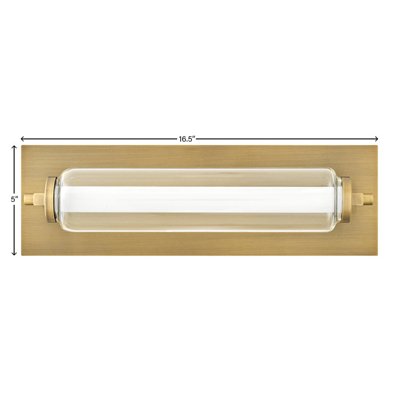 Lucien Dimmable LED Bath Bar, Lacquered Brass