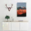 Moon Over The Red Mountains In Italy In Abstract - Wrapped Canvas-55310686