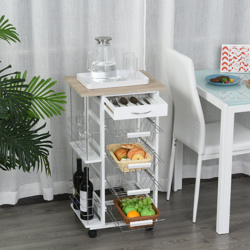 Mullings 47 cm' Kitchen Island with Wheels