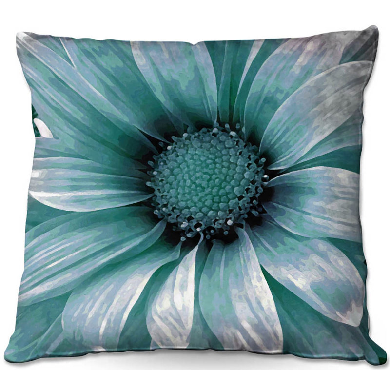 Reversible Throw Pillow, 20" x 20", Green/Teal