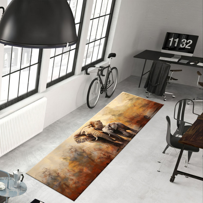 Exquisite Floral Print Non-Woven Soft Type Rug with Classic French Provencal Design for Home Decor, Rectangle 2'4" x 3'3"