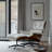 Real Leather Upholstered Accent Chair With Ottoman And Heavy-Duty Aluminum Base-865665740