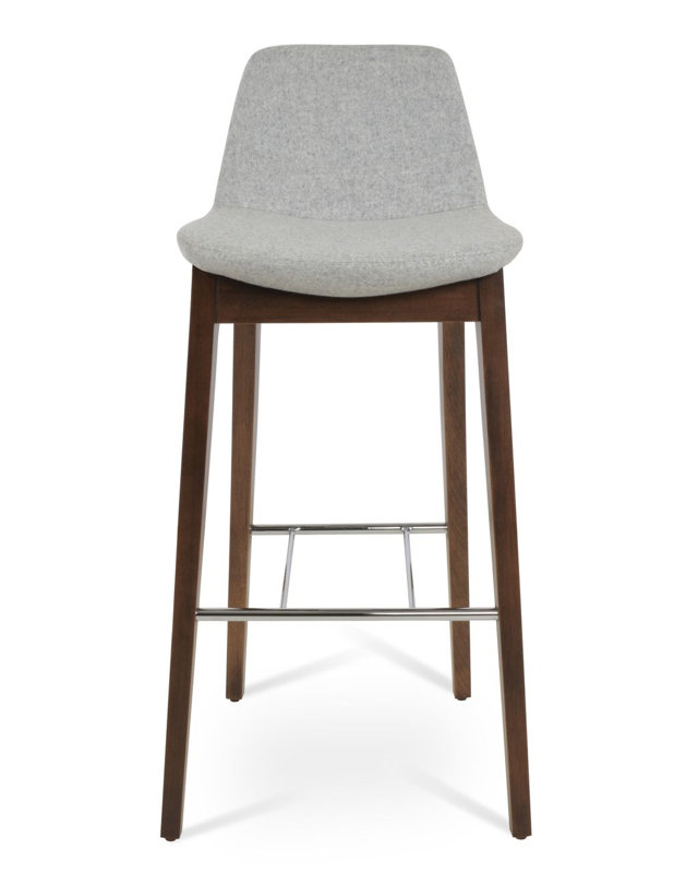 Pera HB Wood Bar & Counter Stool, Silver Wool, Counter Stool (24” Seat Height)