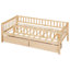 Lit de jour simple avec tiroirs de rangement - Améliore l'utilisation de l'espace et l'esthétique dans la construction robuste en bois naturel-1462397958