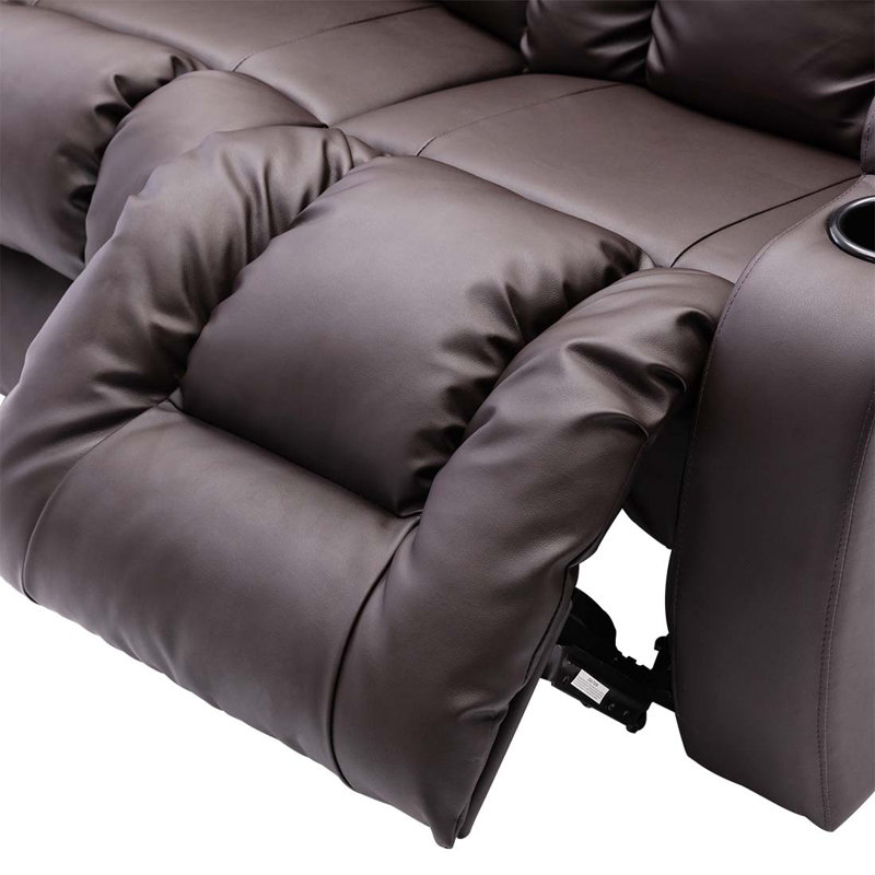 Deneishia 2 Seater Reclining Sofa, Brown