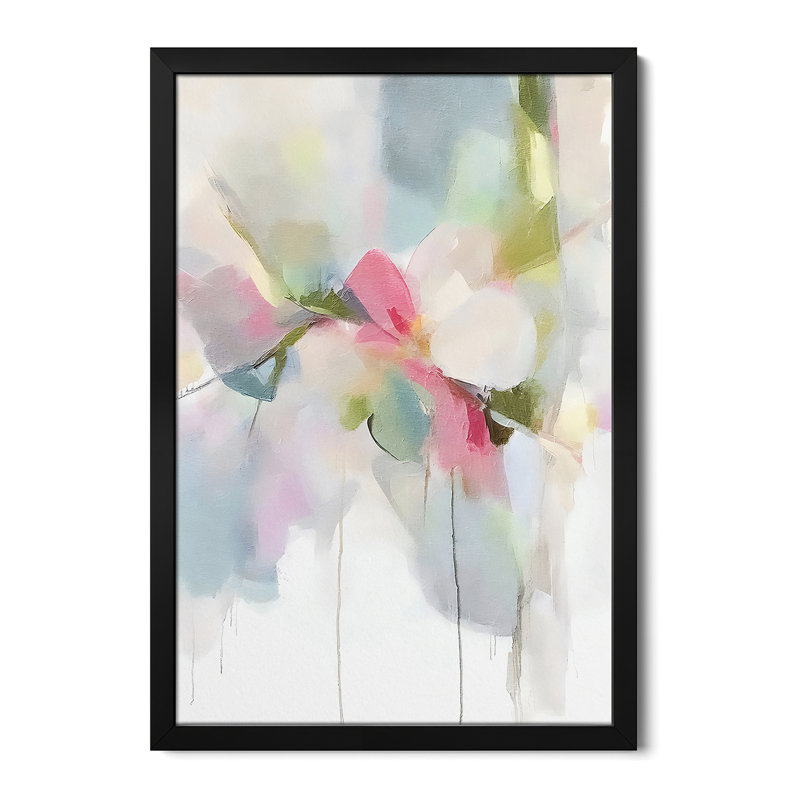 Délicat pastel abstrait X - reproduction d'art murale - affiche de galerie, H 32 po x l 24 po