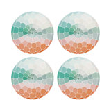 Mosaico Vegan Leather Round Pebble Placemat