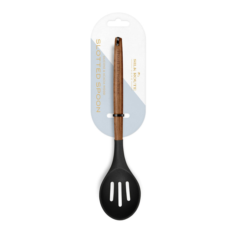 Silk Route Spice Company 1 Slotted Spoon, Black