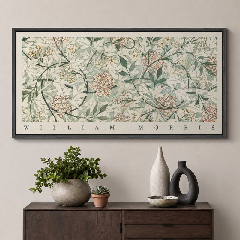 «Abstract Botanical Floral Motif Botanical Nature Landscape», reproduction d'art sur toile, H 30 po x l 60 po