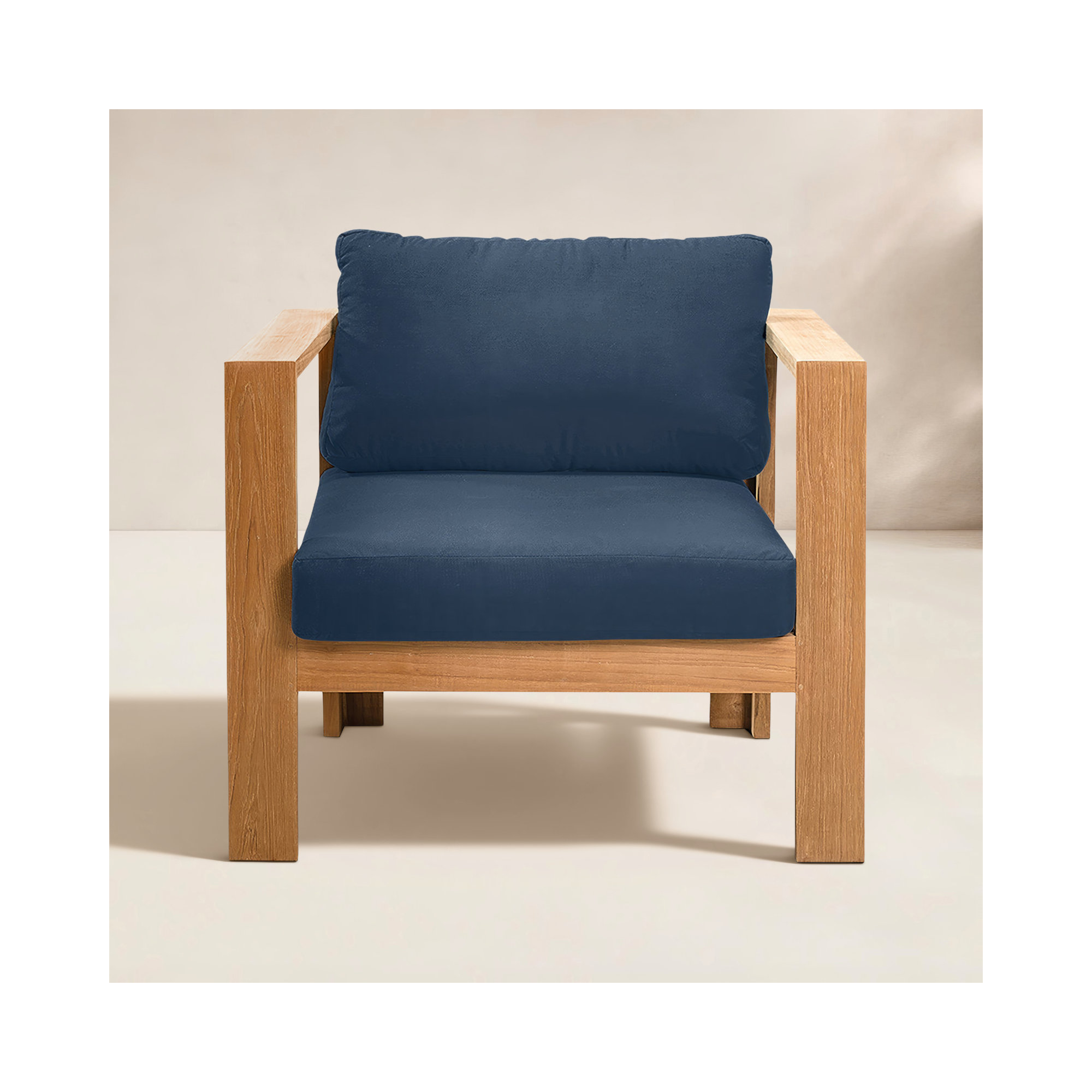Sonoma Teak Outdoor Lounge Chair , Sunbrella® Cushions Included, Spectrum Indigo Sunbrella®