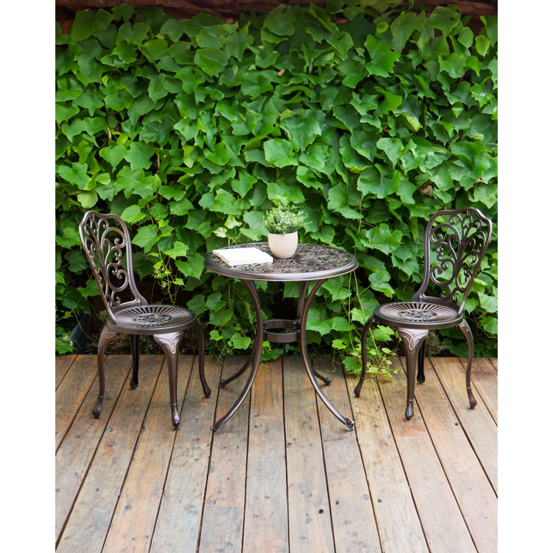 Heston Patio Dining Side Chair, Brown