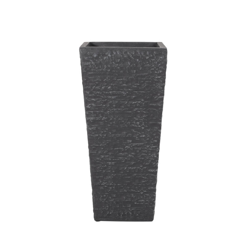 Pot de fleurs d'extérieur en pierre Madita, H 26,5 po x l 12,5 po x P 12,5 po, 2