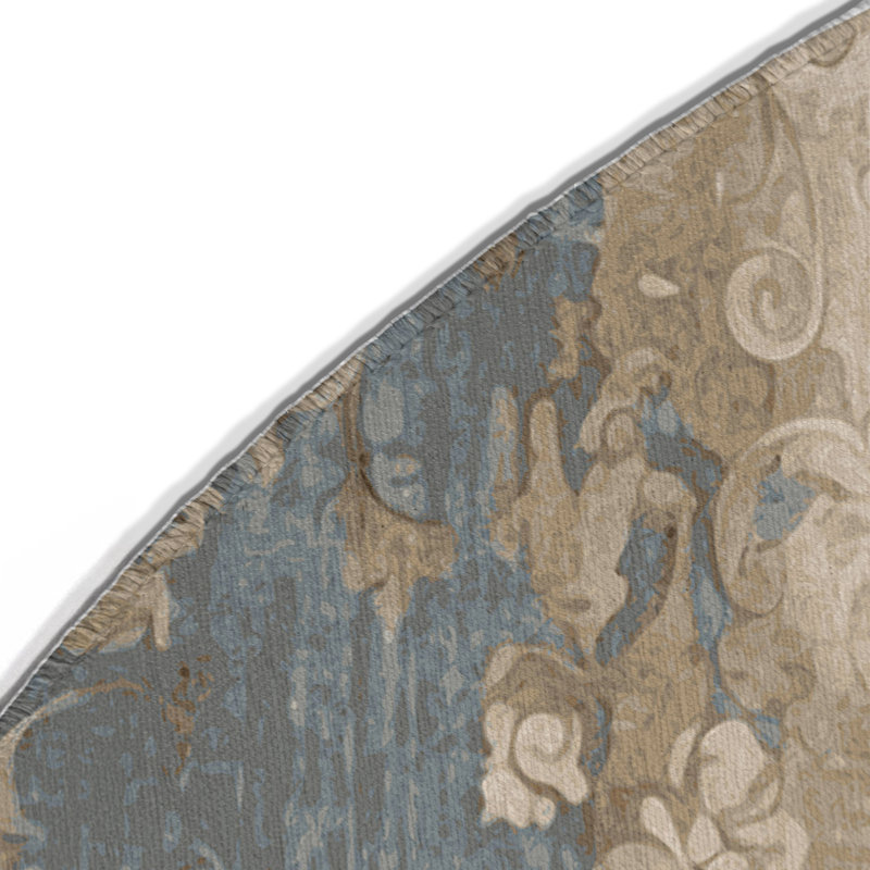 Tapis d'intérieur et d'extérieur Kingdom's Promise, Rond 5 pi