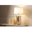 Crosthwait 77.5cm Table Lamp with Glass Base For Bedroom Furniture, Bedside Buffet Lamp with Silk Shade-1181788665-1181788644-1181788666