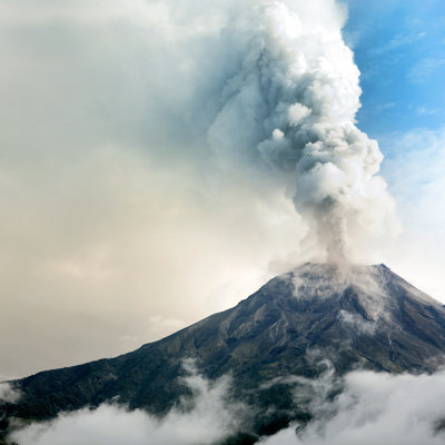 Tungurahua Volcano Eruption by Kalistratova - No Frame Print on Canvas