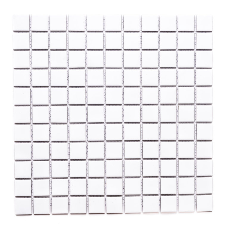 Cube 12" x 12" Porcelain Grid Mosaic Wall Tile