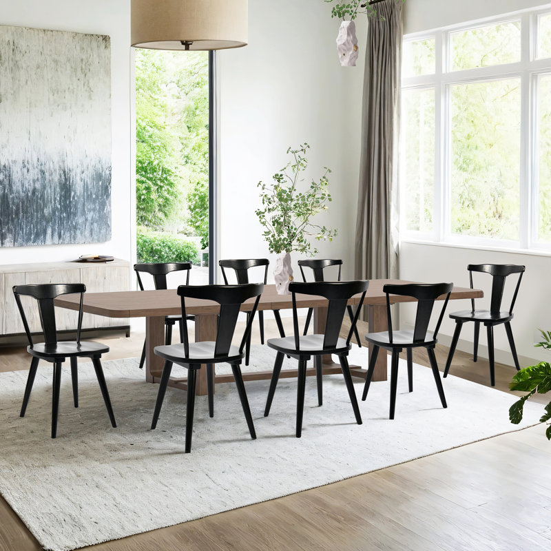 Maybelin Modern Solid Wood Dining Chair , 8